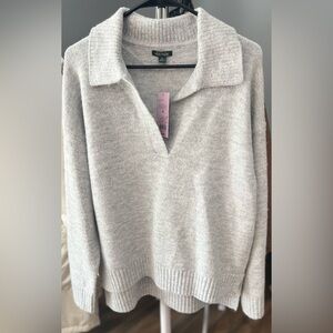 Wild Fable Light Gray V-Neck Sweater